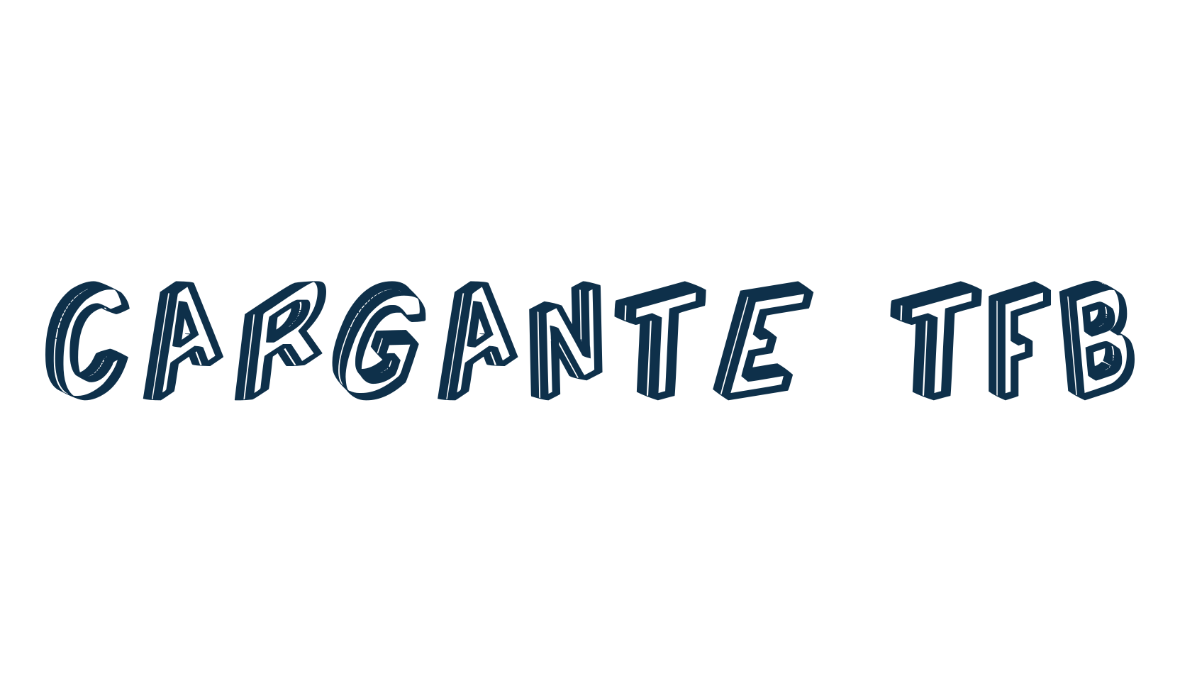 Cargante TFB, cartoon font preview
