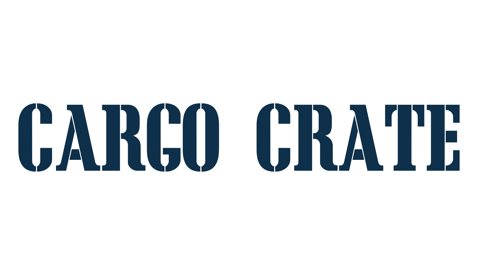 Cargo Crate, fancy stencil, army decorative font preview