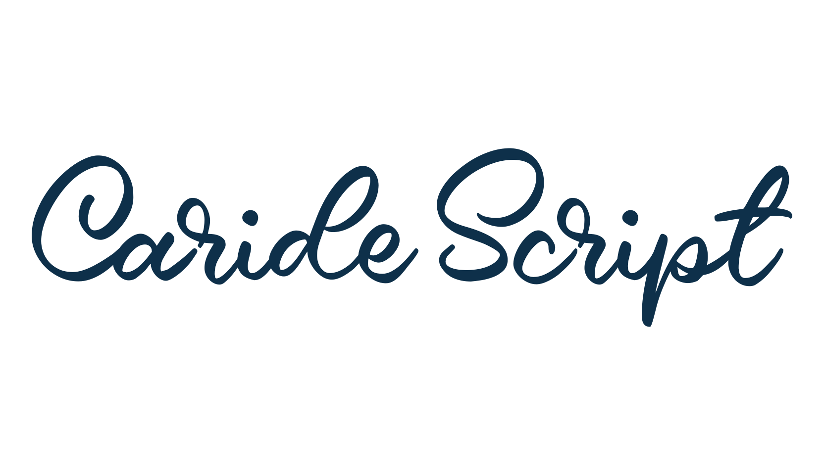 Caride Script, display market font preview