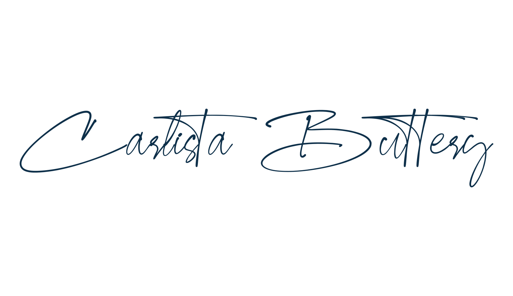 Carlista Buttery, script handwritten fancy decorative calligraphy font preview
