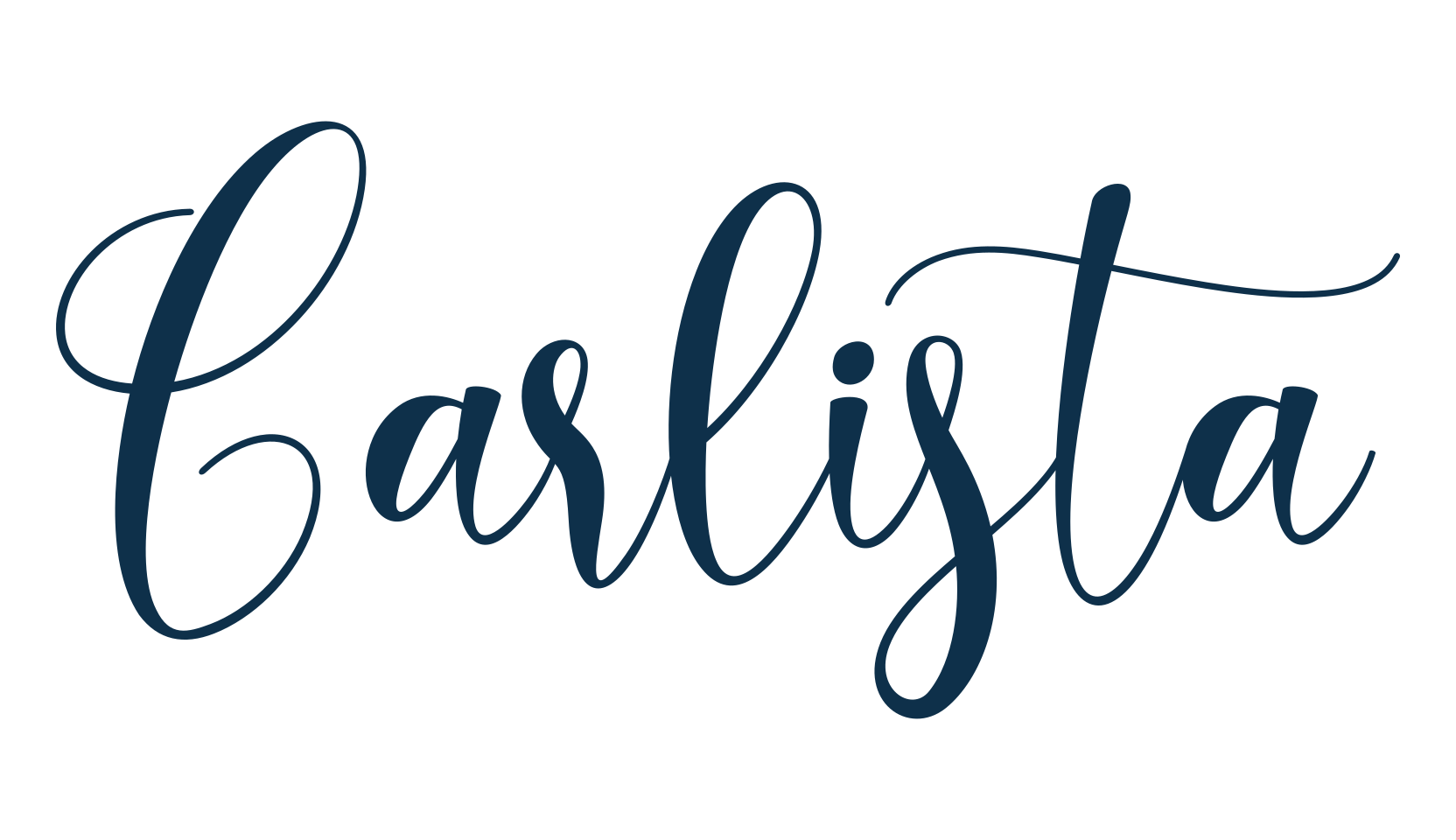 Carlista, calligraphy font preview