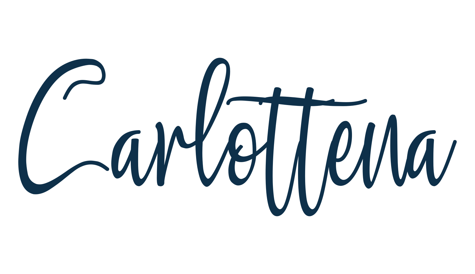 Carlottena, script handwritten fancy decorative calligraphy font preview