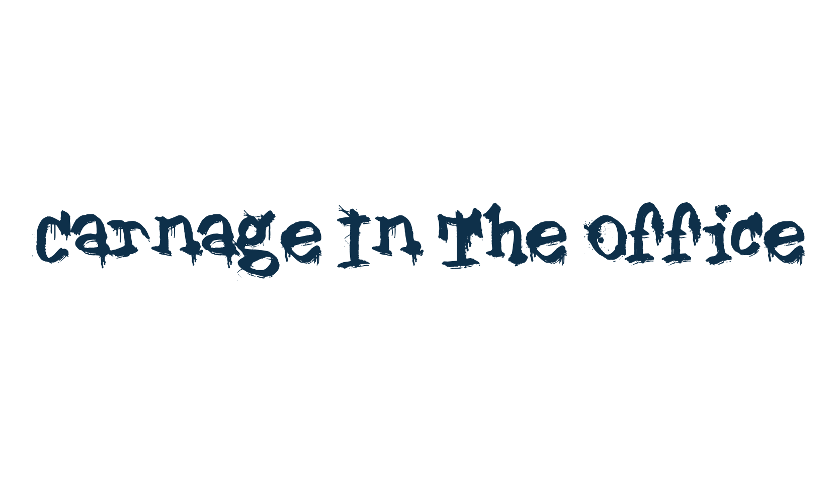 Carnage In The Office, holiday halloween fancy decorative horror font preview