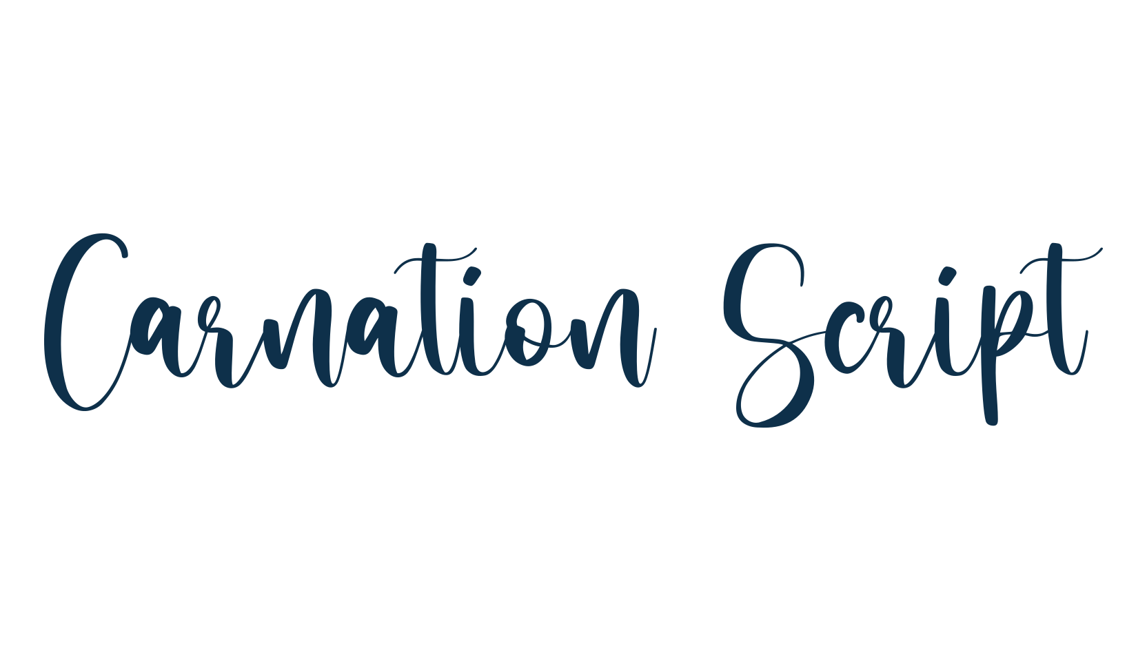 Carnation Script, fancy decorative font preview
