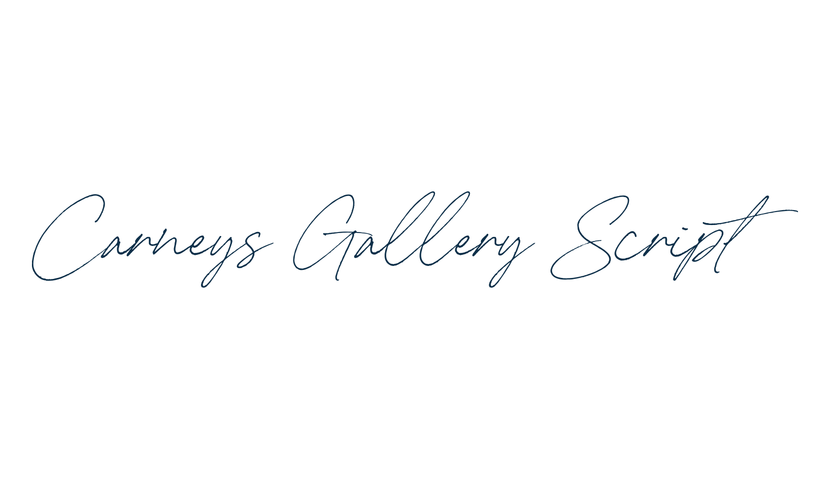 Carneys Gallery Script, handwriting font preview