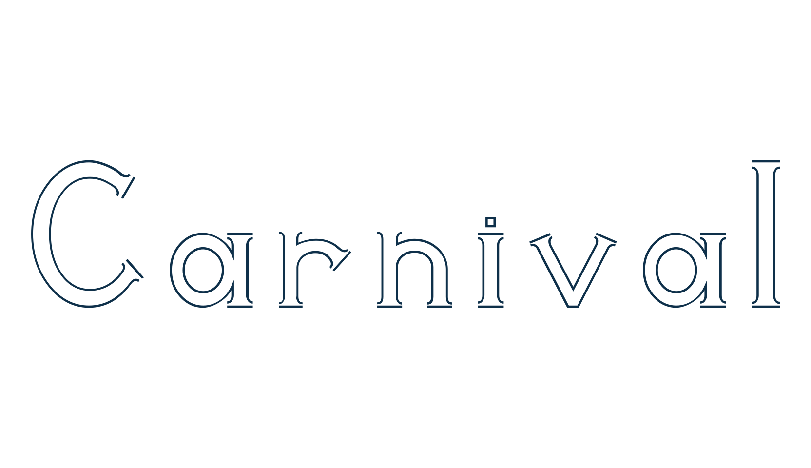 Carnival, fancy retro decorative font preview