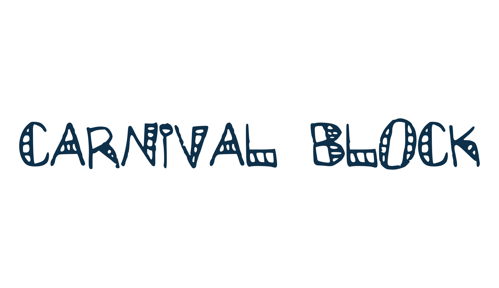 Carnival Block, decorative font preview