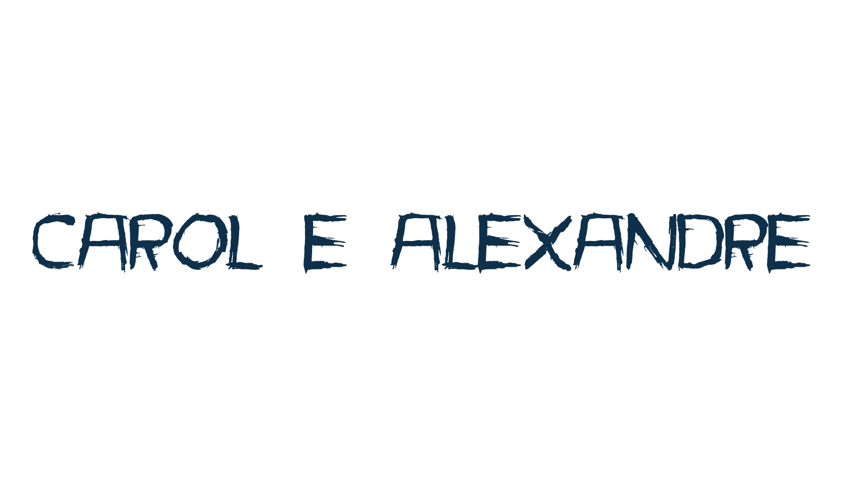 Carol e Alexandre, trash font preview