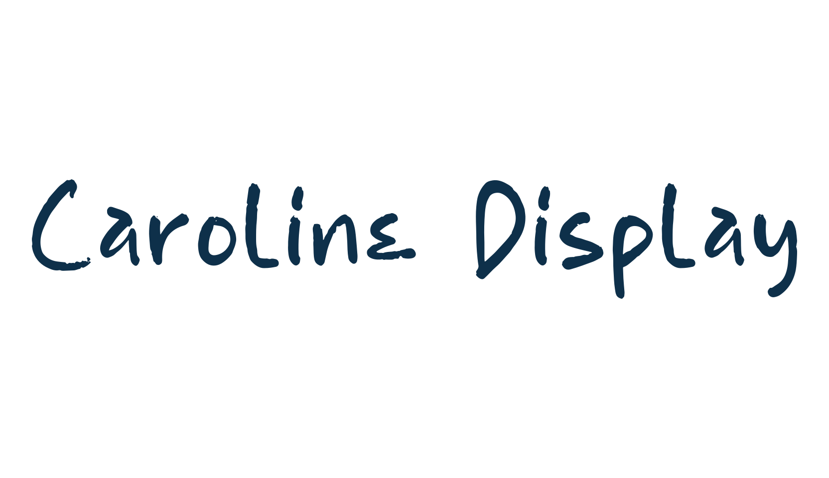 Caroline Display, handwriting font preview