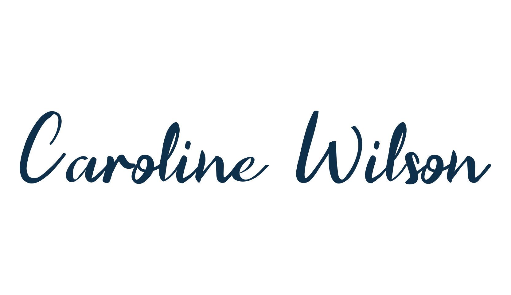 Caroline Wilson, handwriting font preview