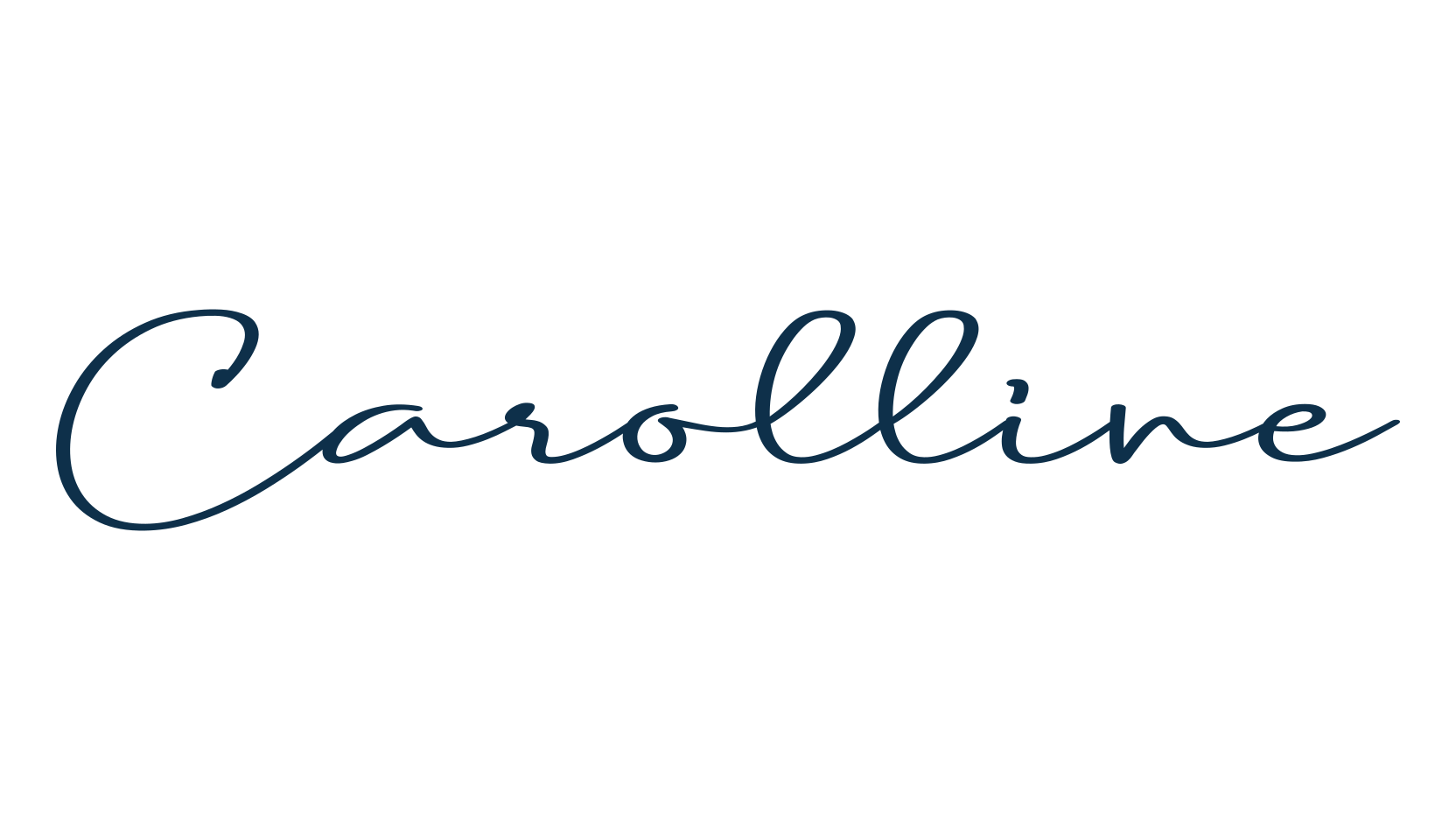 Carolline, handwriting font preview