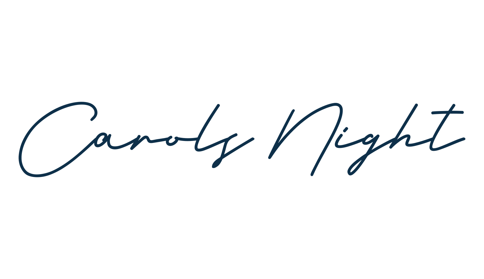 Carols Night, handwriting font preview