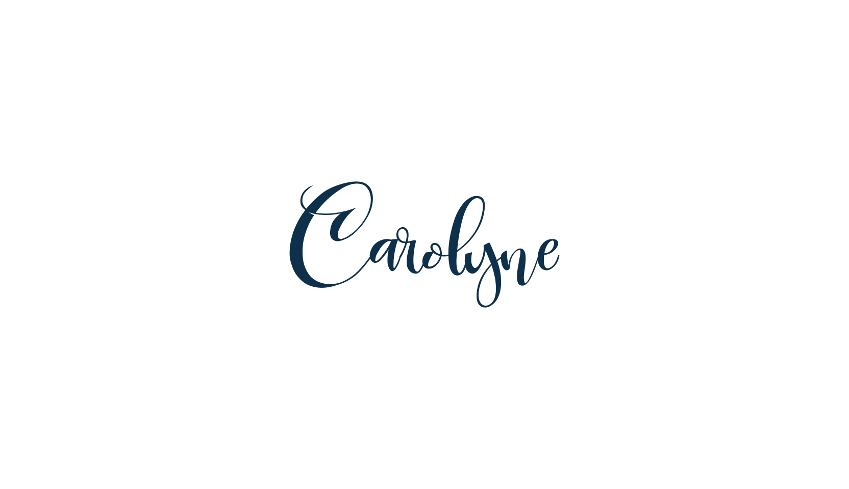 Carolyne, calligraphy font preview