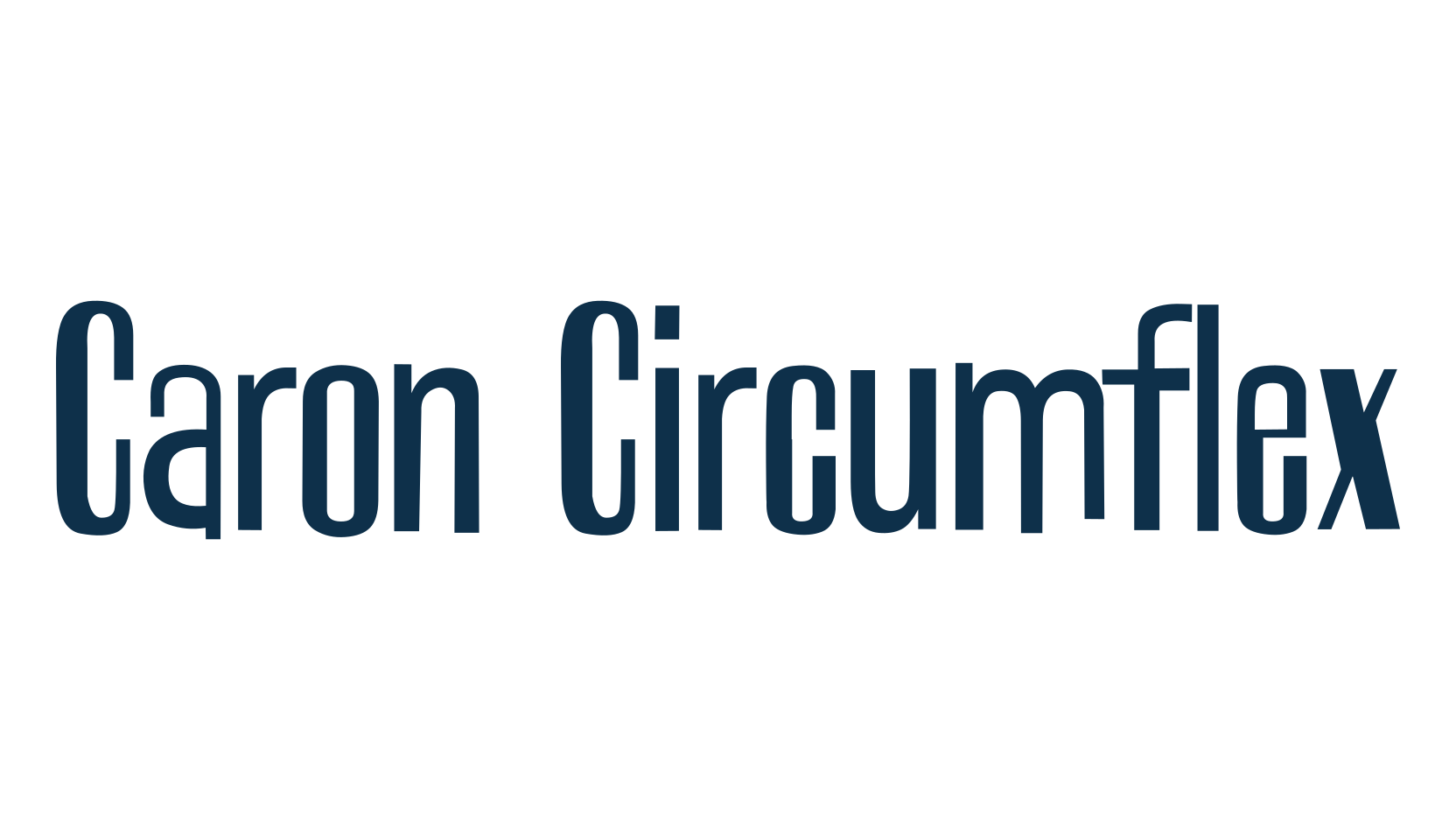 Caron Circumflex, distorted font preview