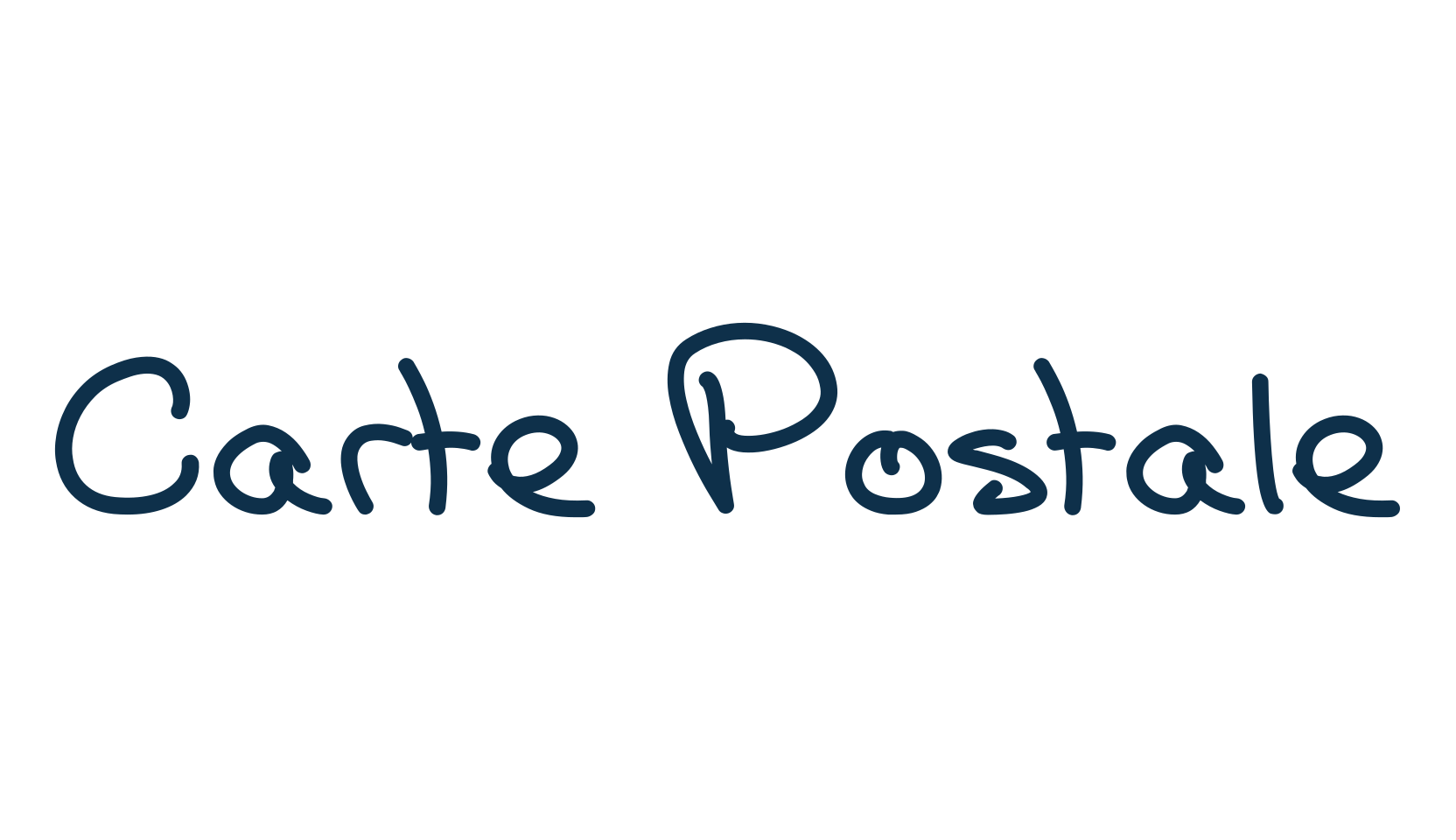 Carte Postale, handwriting font preview