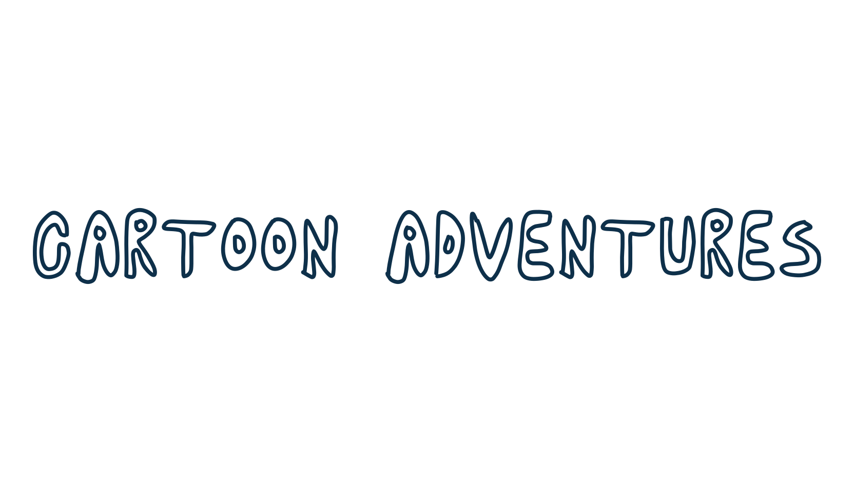 Cartoon Adventures, fancy cartoon decorative font preview