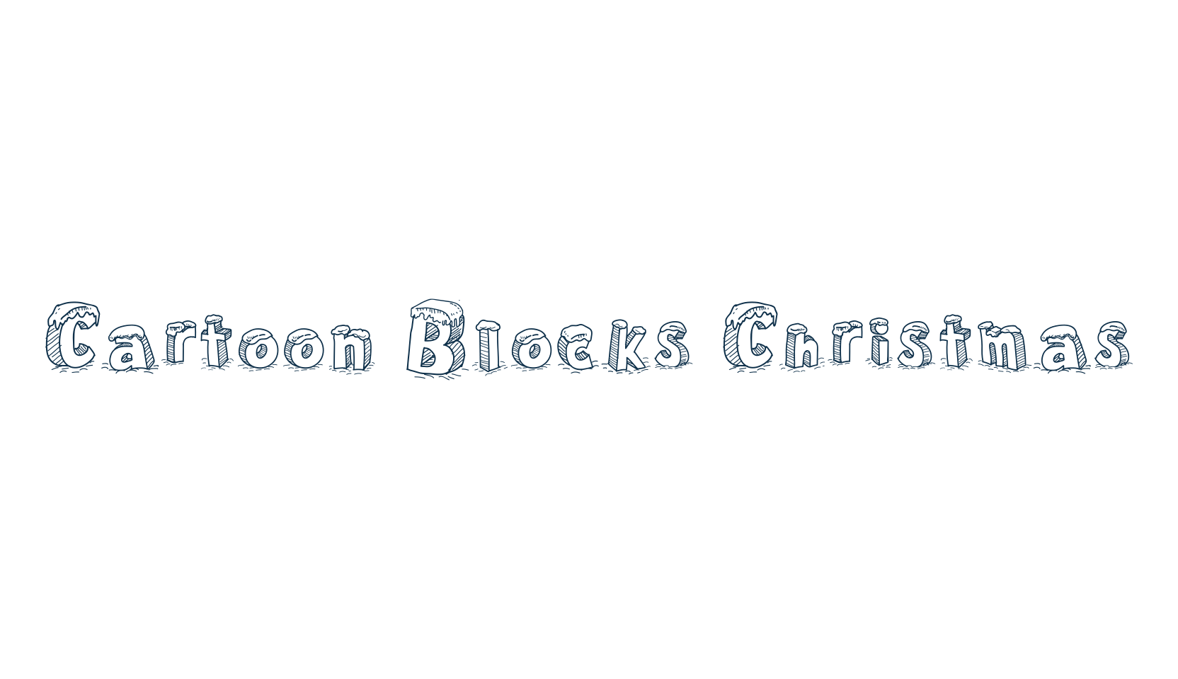 Cartoon Blocks Christmas, fancy decorative font preview