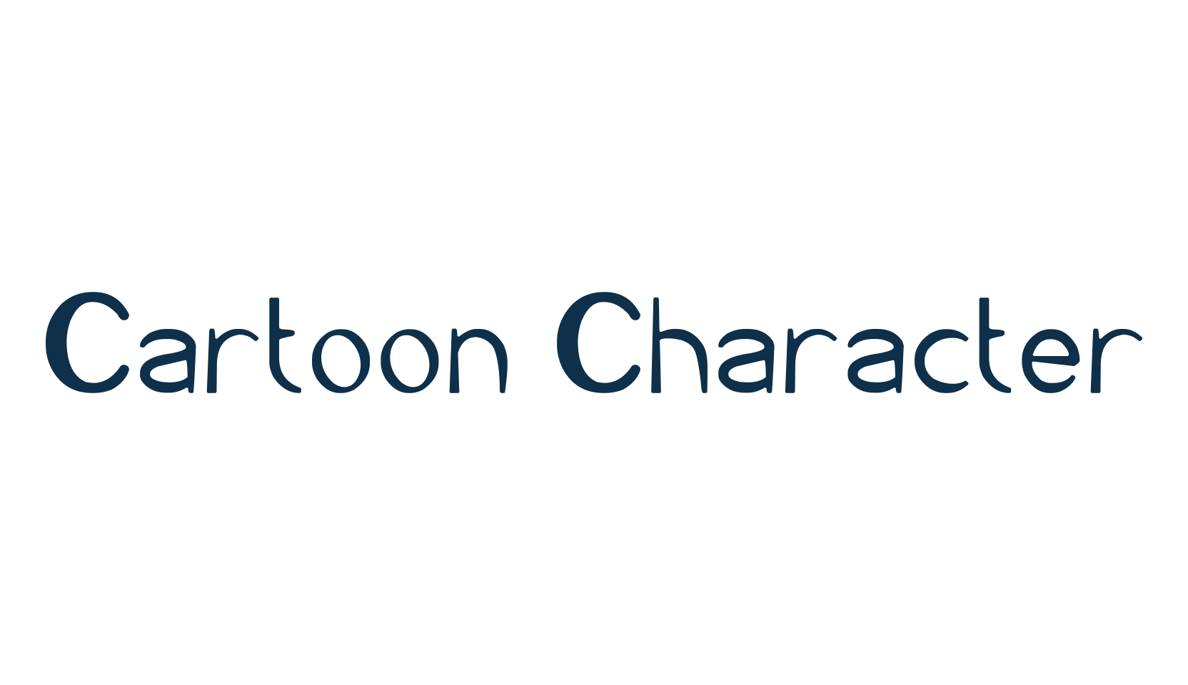 Cartoon Character, various font preview
