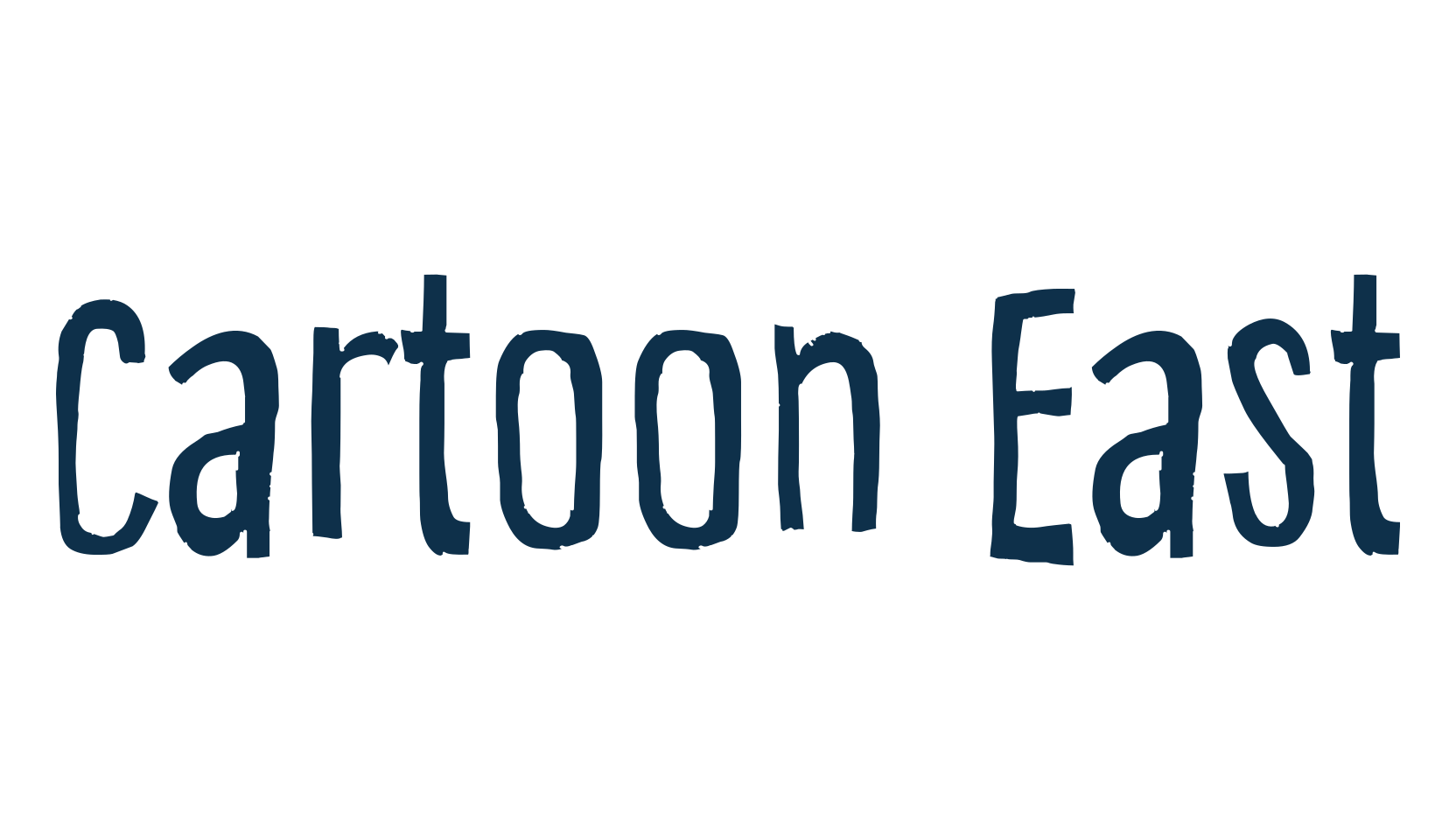 Cartoon East, cartoon font preview