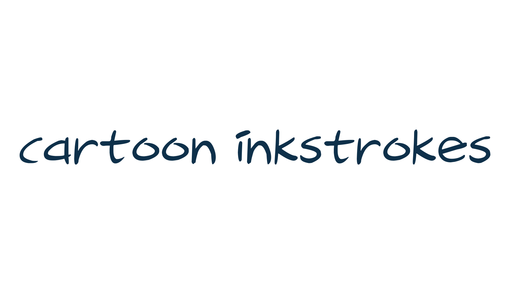 Cartoon Inkstrokes, fancy cartoon decorative comic font preview
