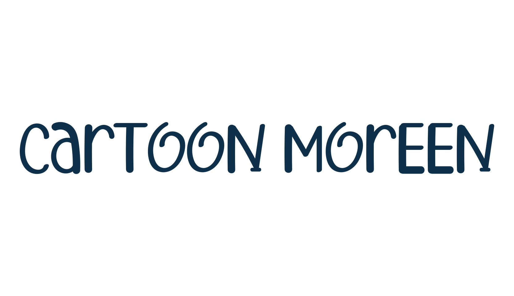 Cartoon Moreen, fancy cartoon decorative font preview