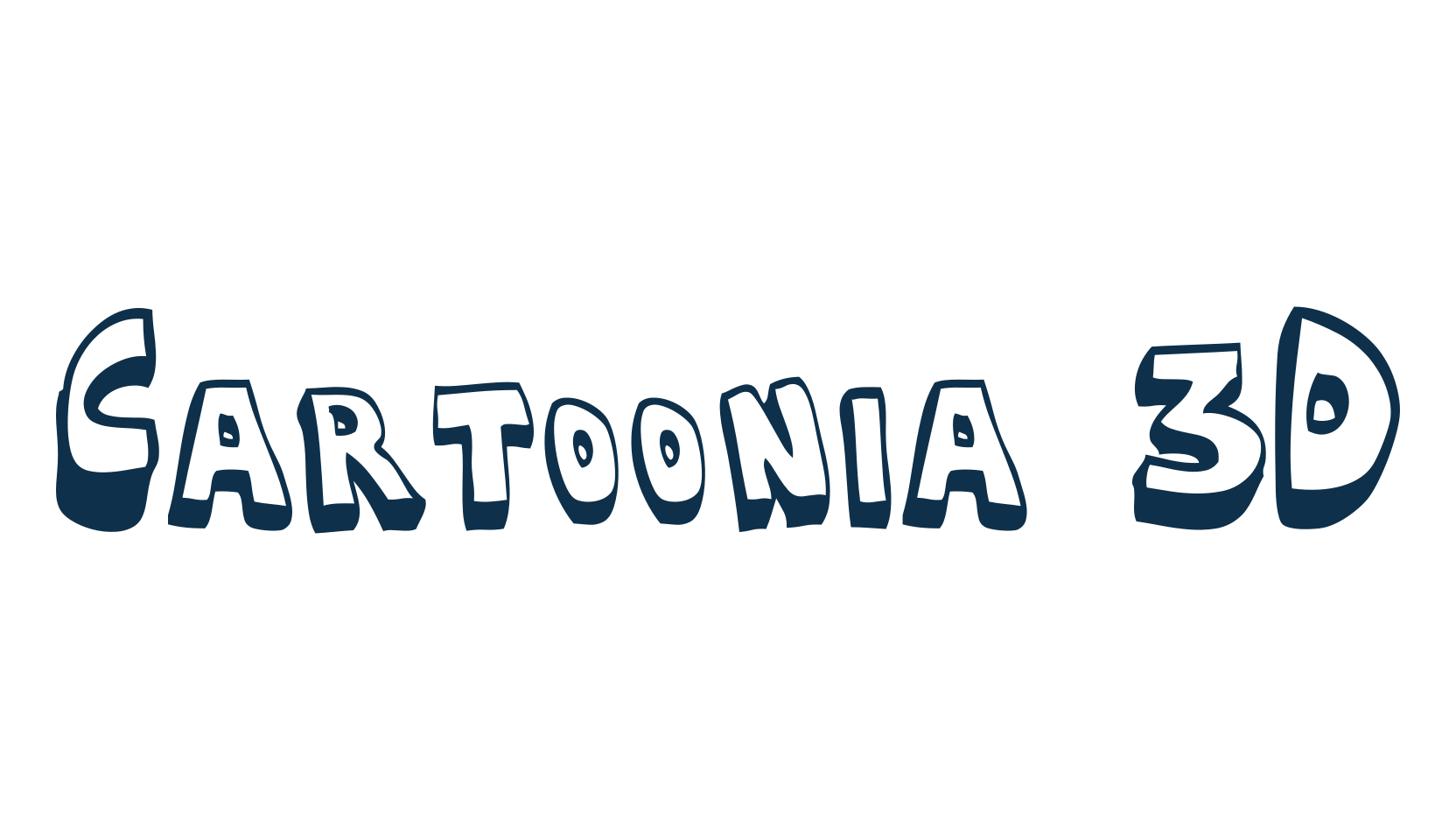 Cartoonia 3D, fancy cartoon decorative font preview