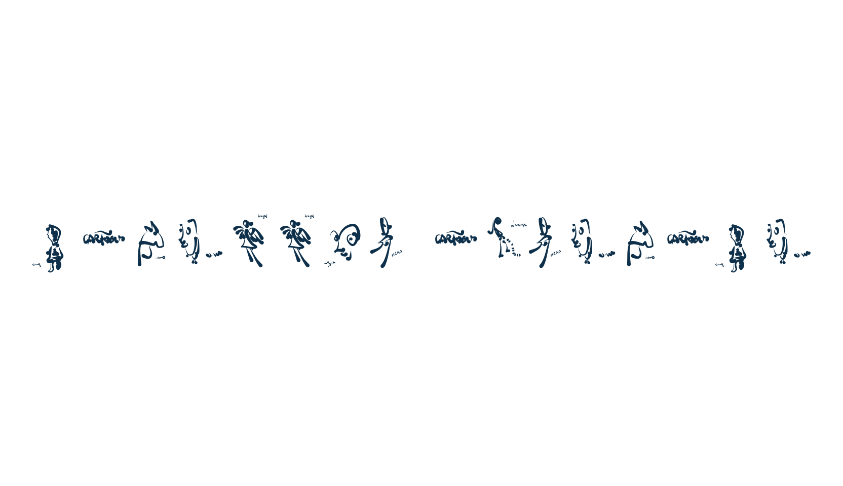 Cartoons Abstract, fancy decorative font preview