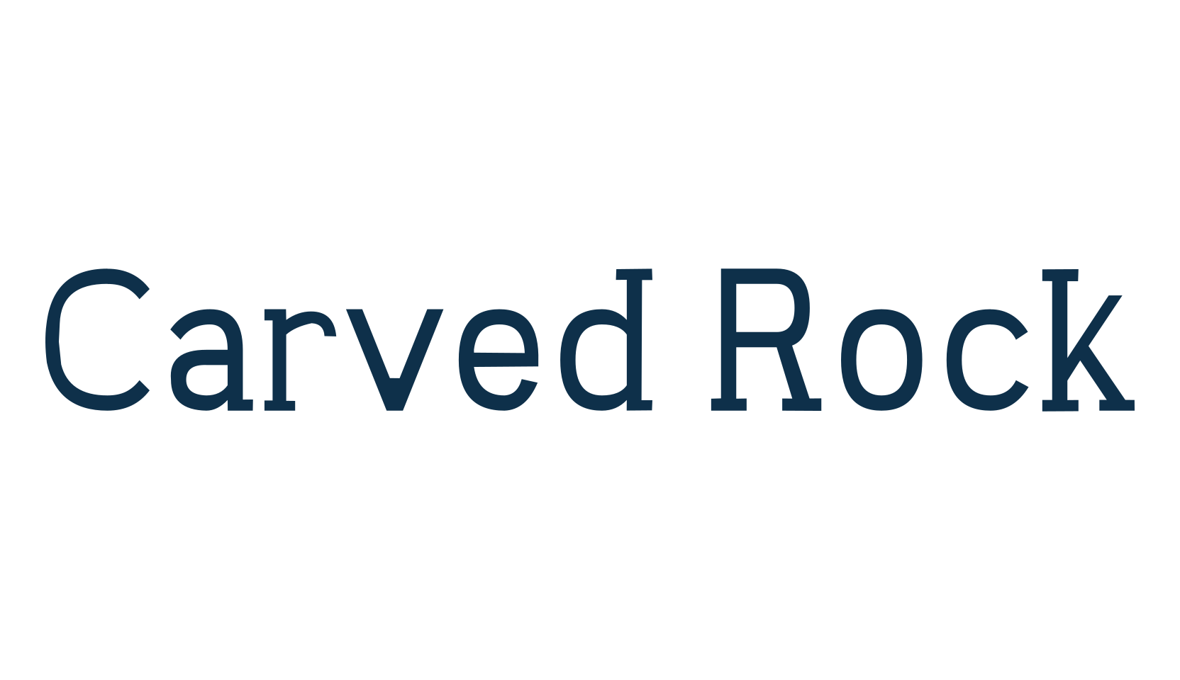 Carved Rock, fancy distorted decorative font preview