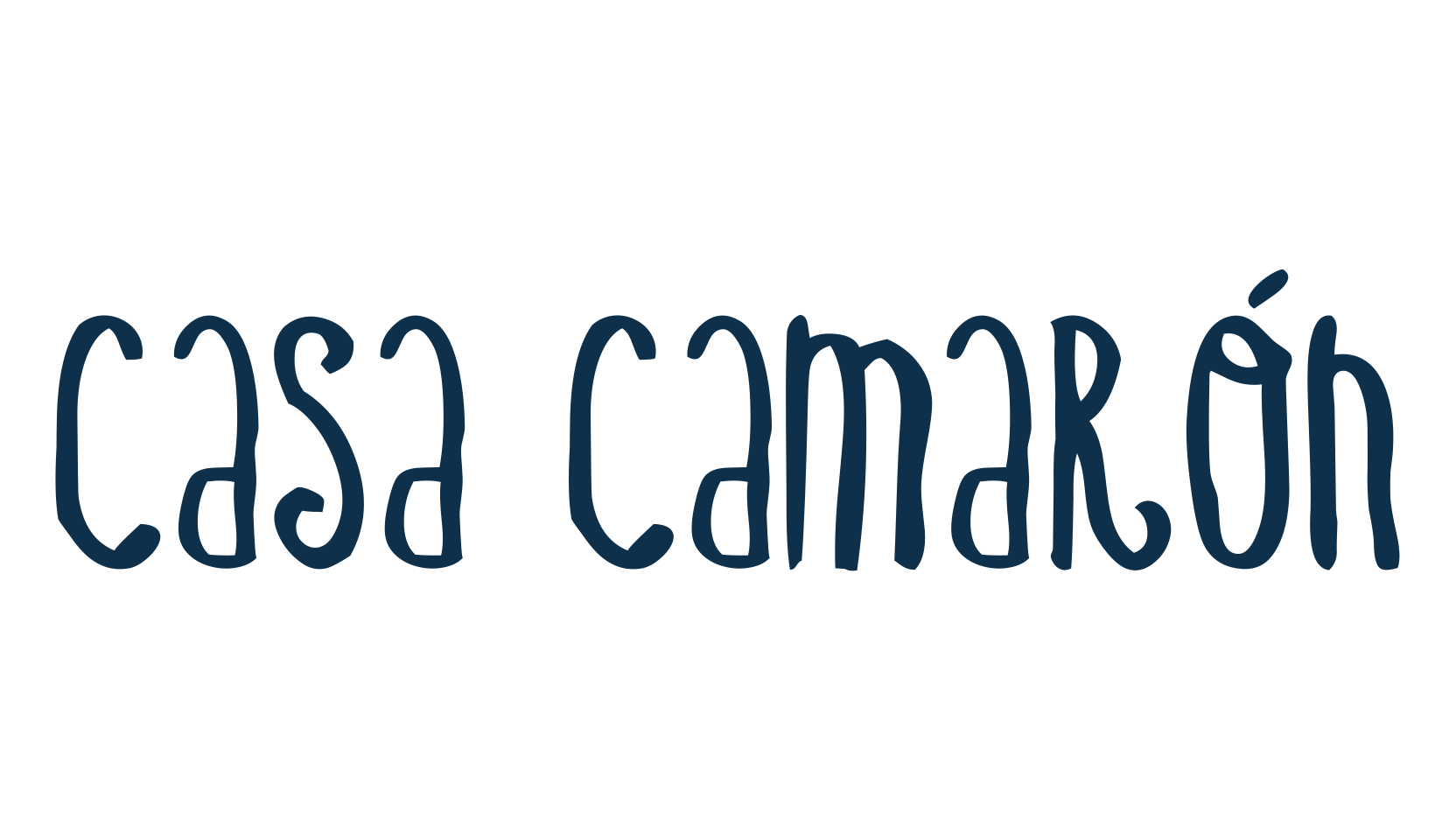 Casa Camarón, various font preview