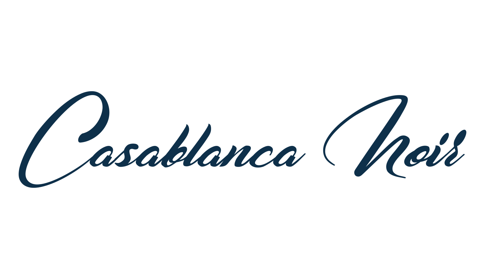 Casablanca Noir, script calligraphy fancy decorative font preview