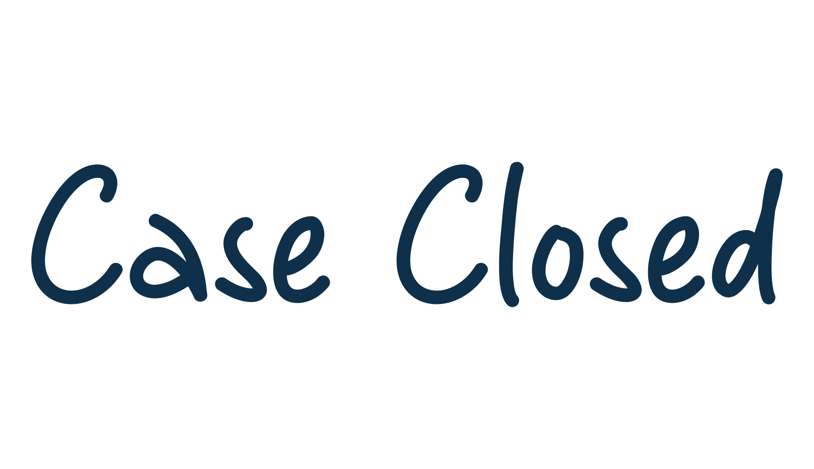 Case Closed, handwriting font preview