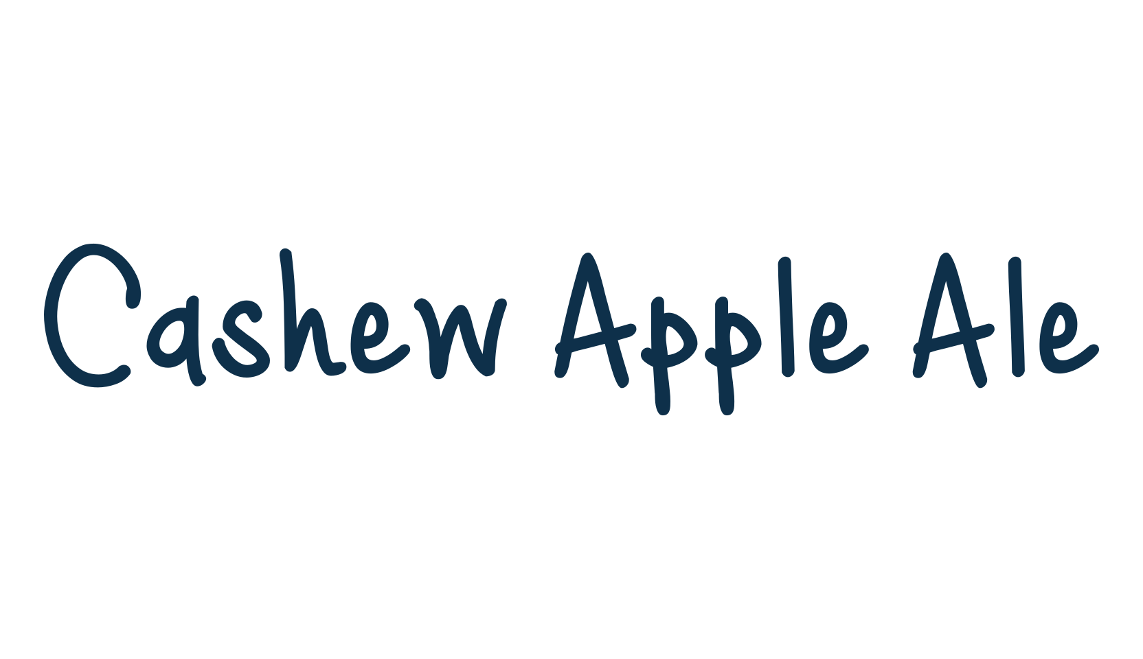 Cashew Apple Ale, script handwritten fancy decorative calligraphy font preview