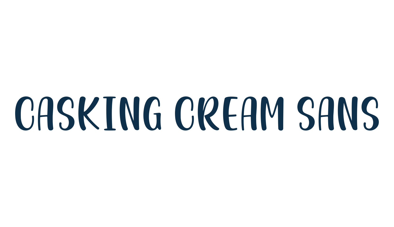 Casking Cream Sans, various font preview