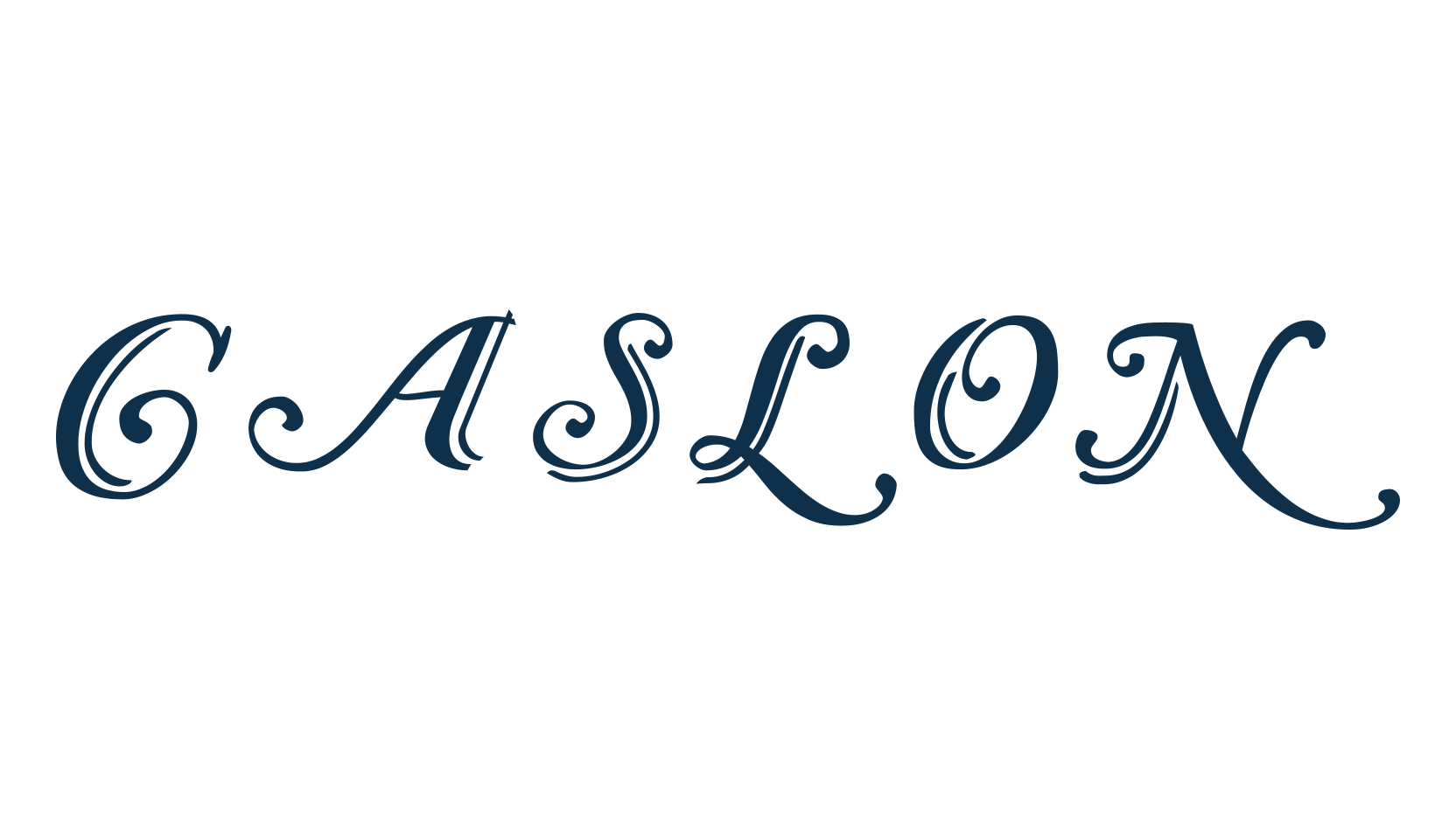 Caslon, retro font preview