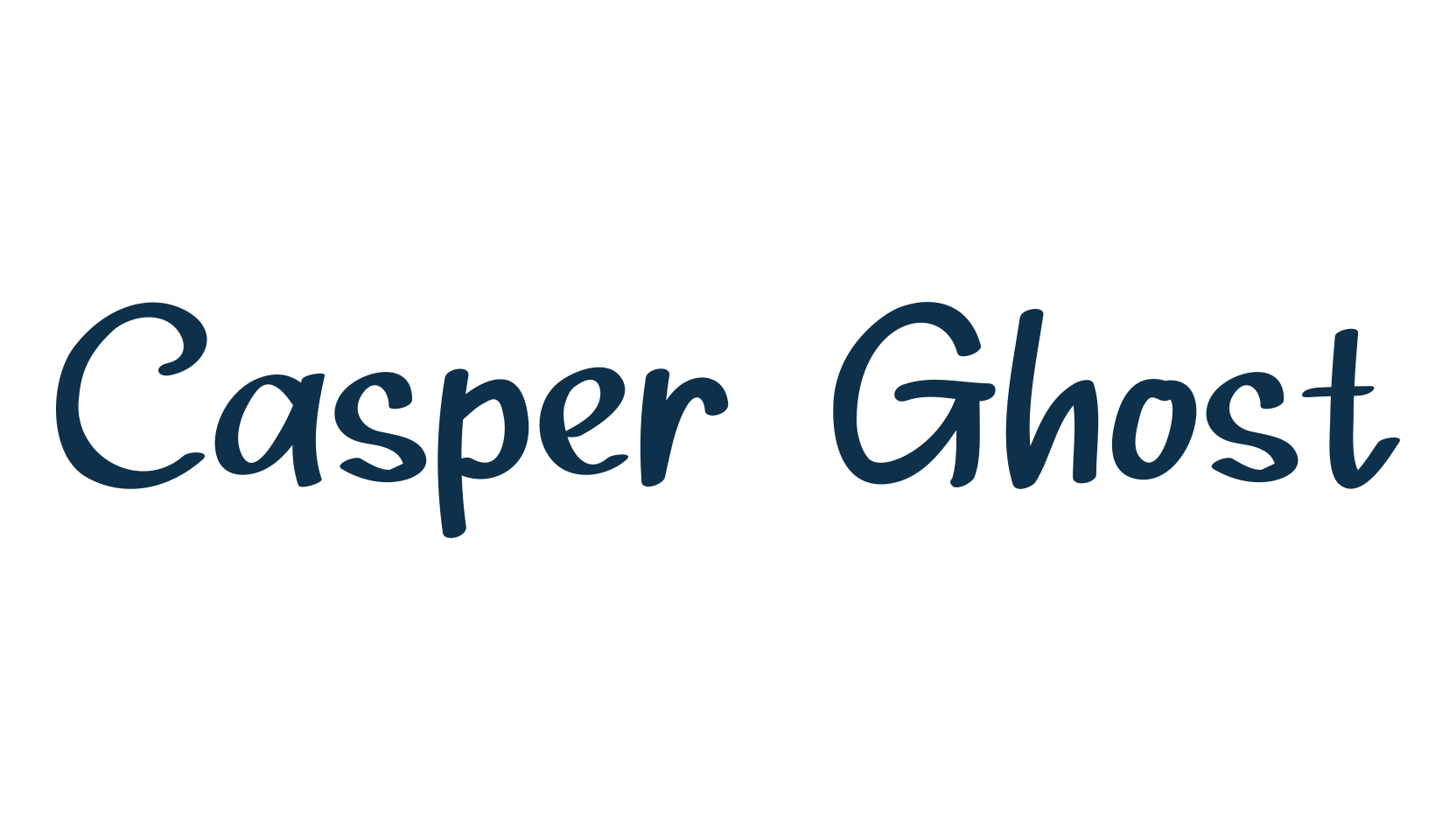 Casper Ghost, script handwritten fancy decorative calligraphy font preview