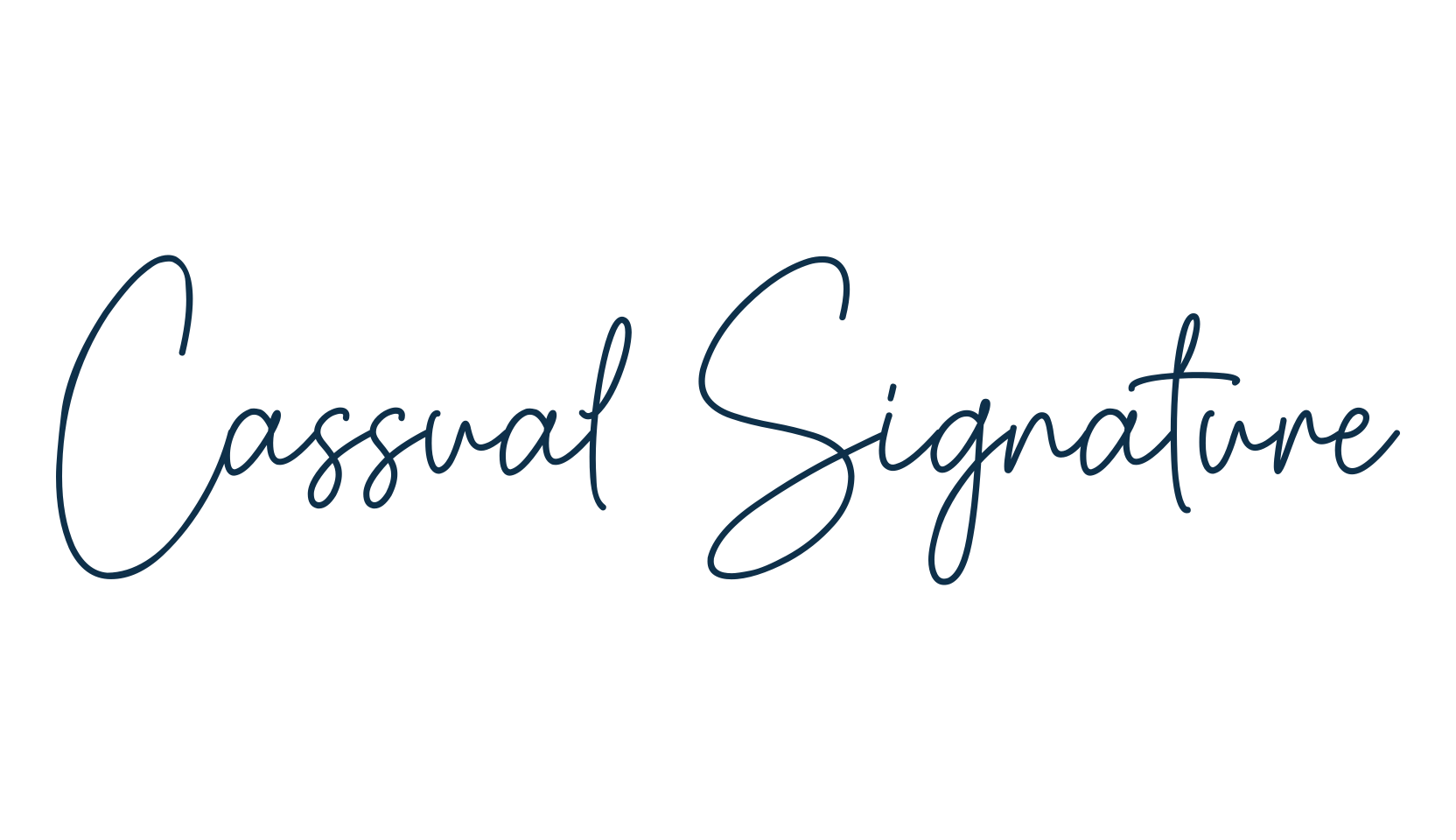 Cassual Signature, script handwritten fancy decorative calligraphy font preview