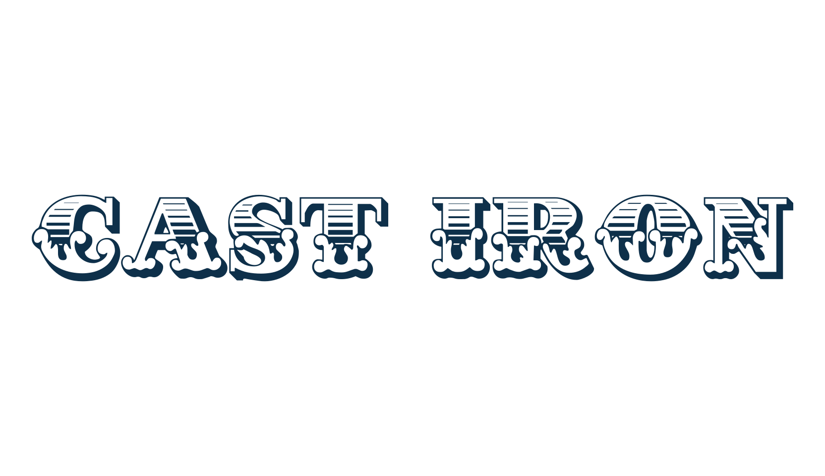 Cast Iron, fancy retro decorative font preview