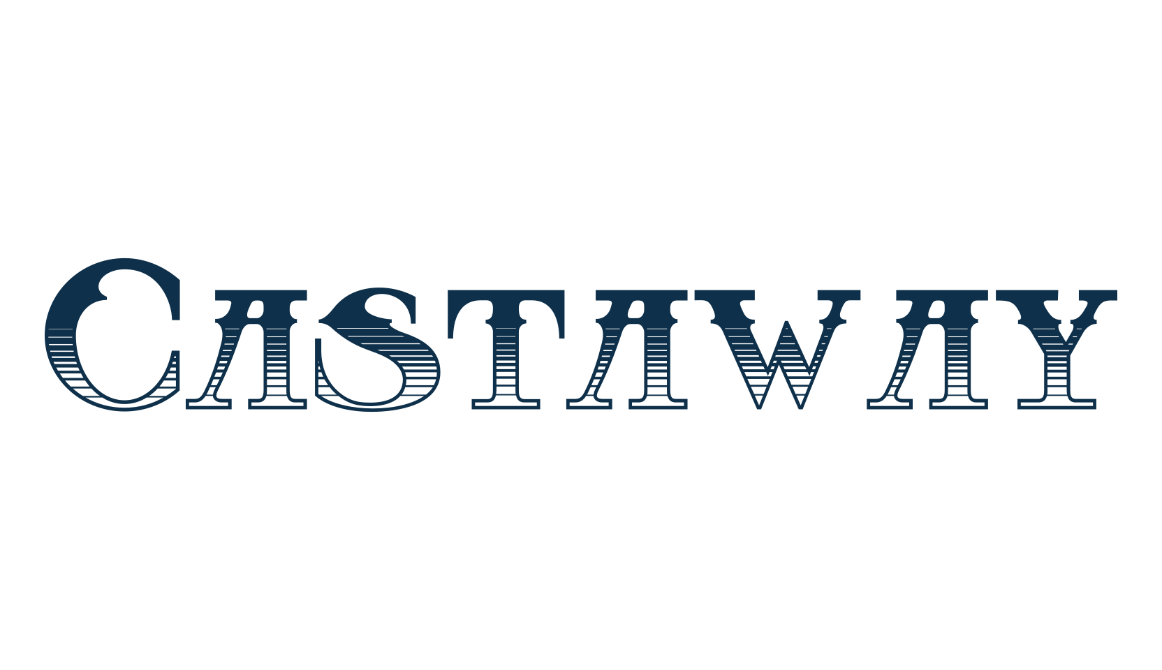 Castaway, fancy retro decorative font preview