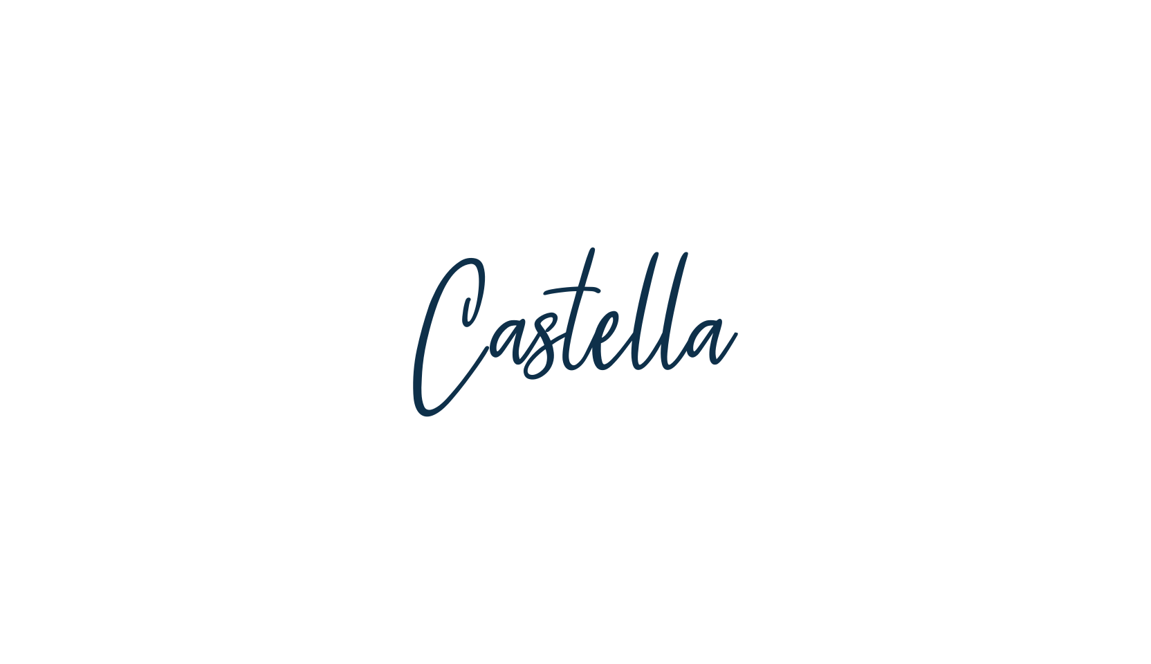 Castella, script handwritten fancy decorative calligraphy font preview