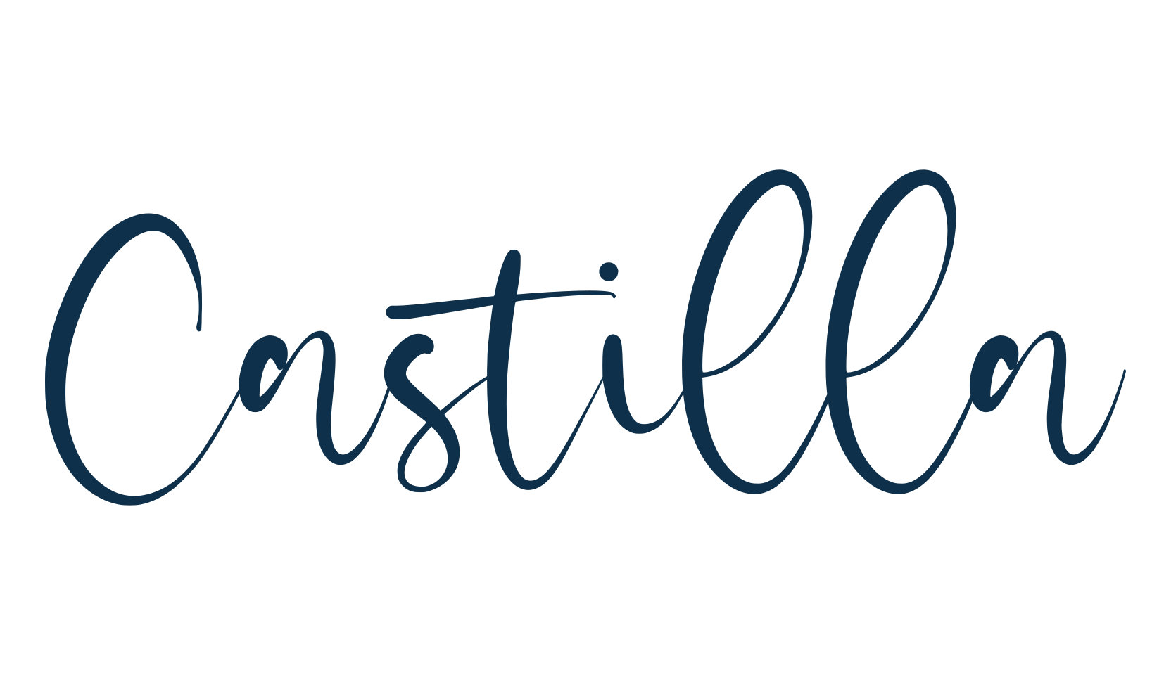 Castilla, handwriting font preview