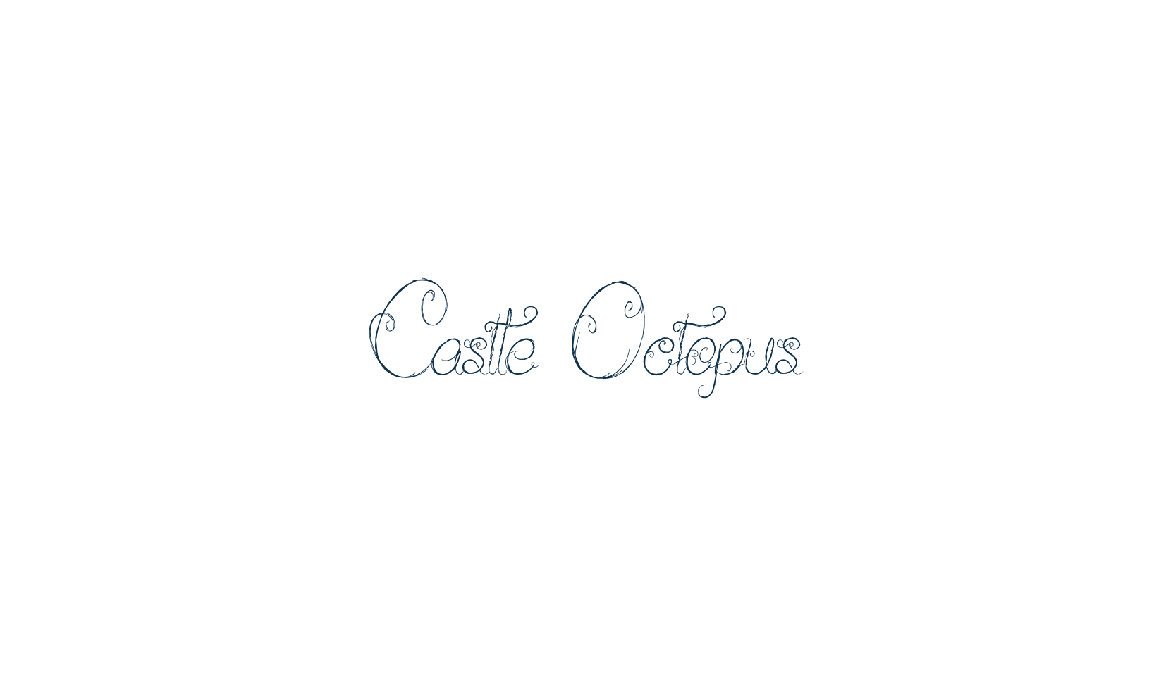 Castle Octopus, fancy various decorative script calligraphy font preview