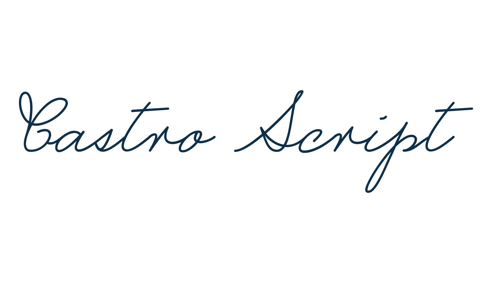 Castro Script, calligraphy font preview