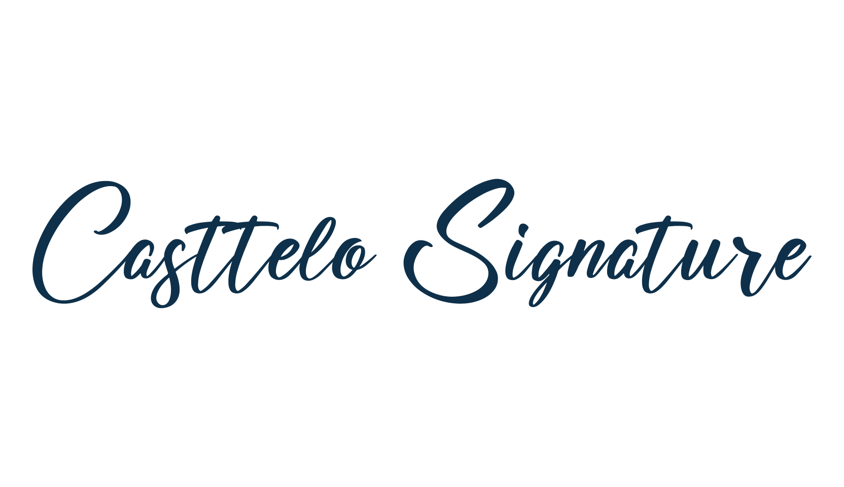 Casttelo Signature, calligraphy font preview
