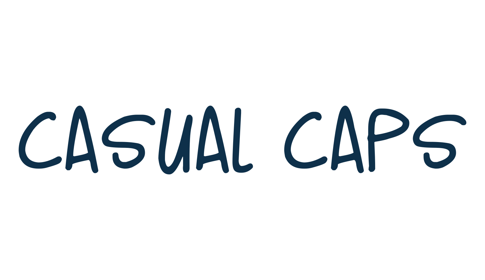 Casual Caps, script handwritten fancy decorative calligraphy font preview