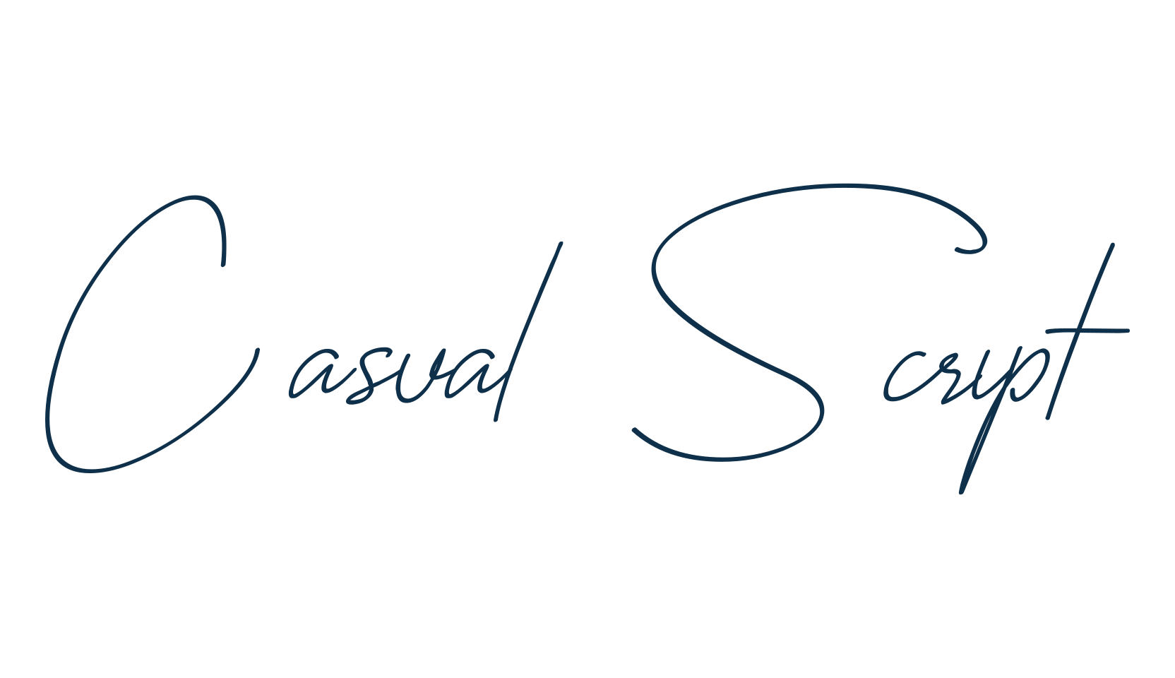 Casual Script, script handwritten fancy decorative calligraphy font preview