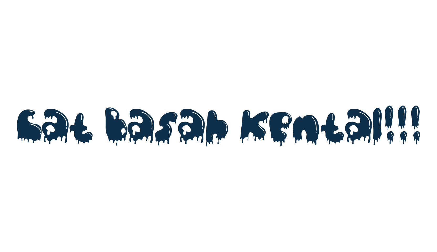 Cat Basah Kental!!!, fancy various decorative font preview