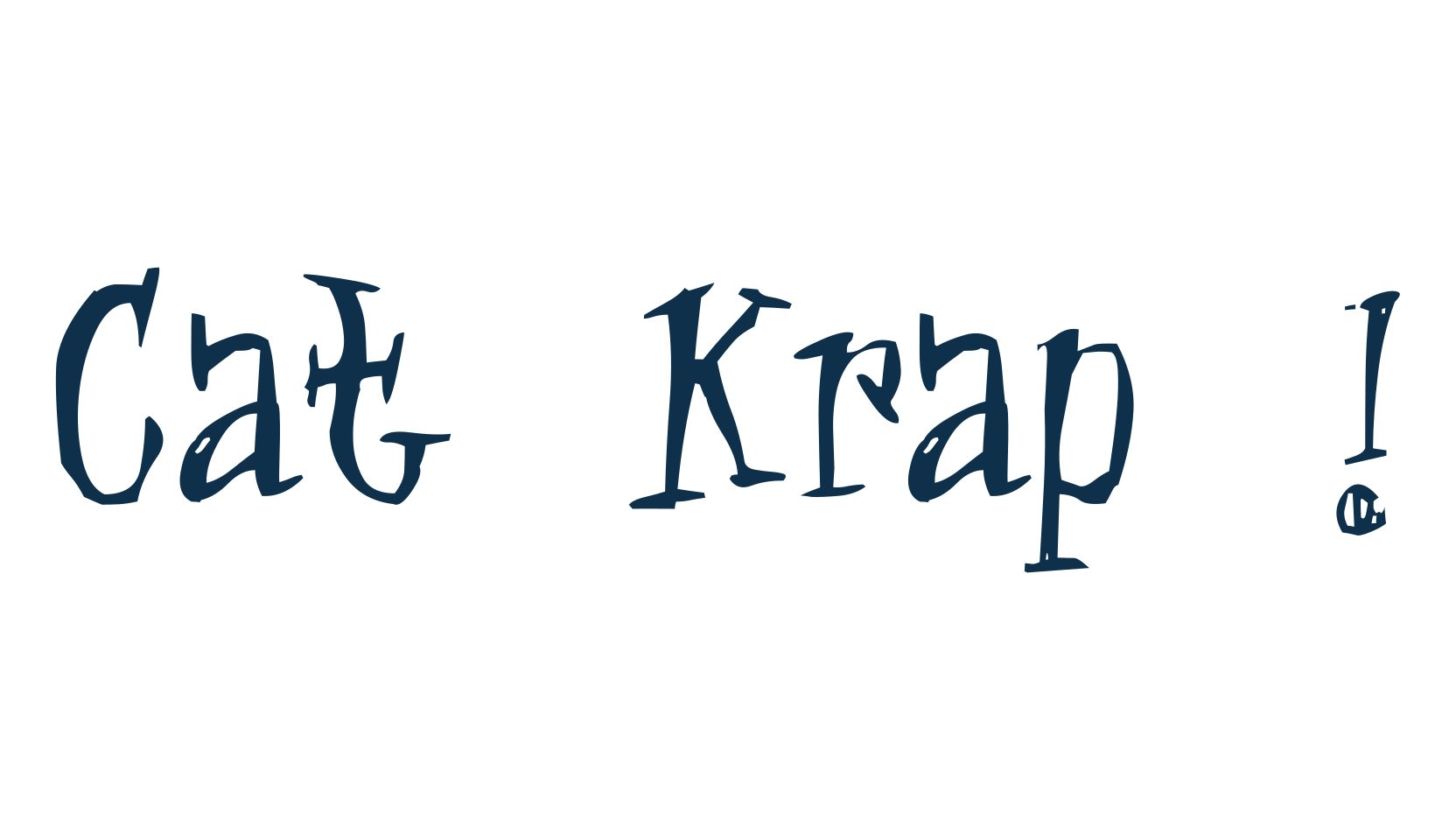 Cat Krap !, cartoon font preview
