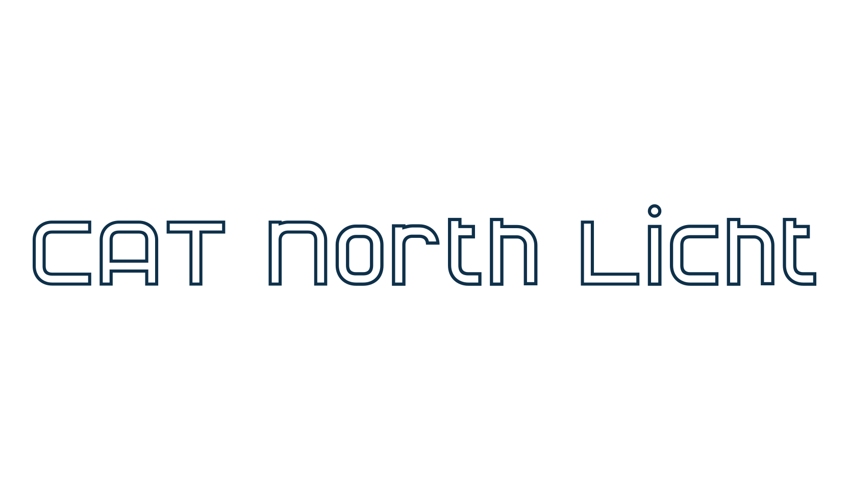 CAT North Licht, fancy various techno sci-fi font preview