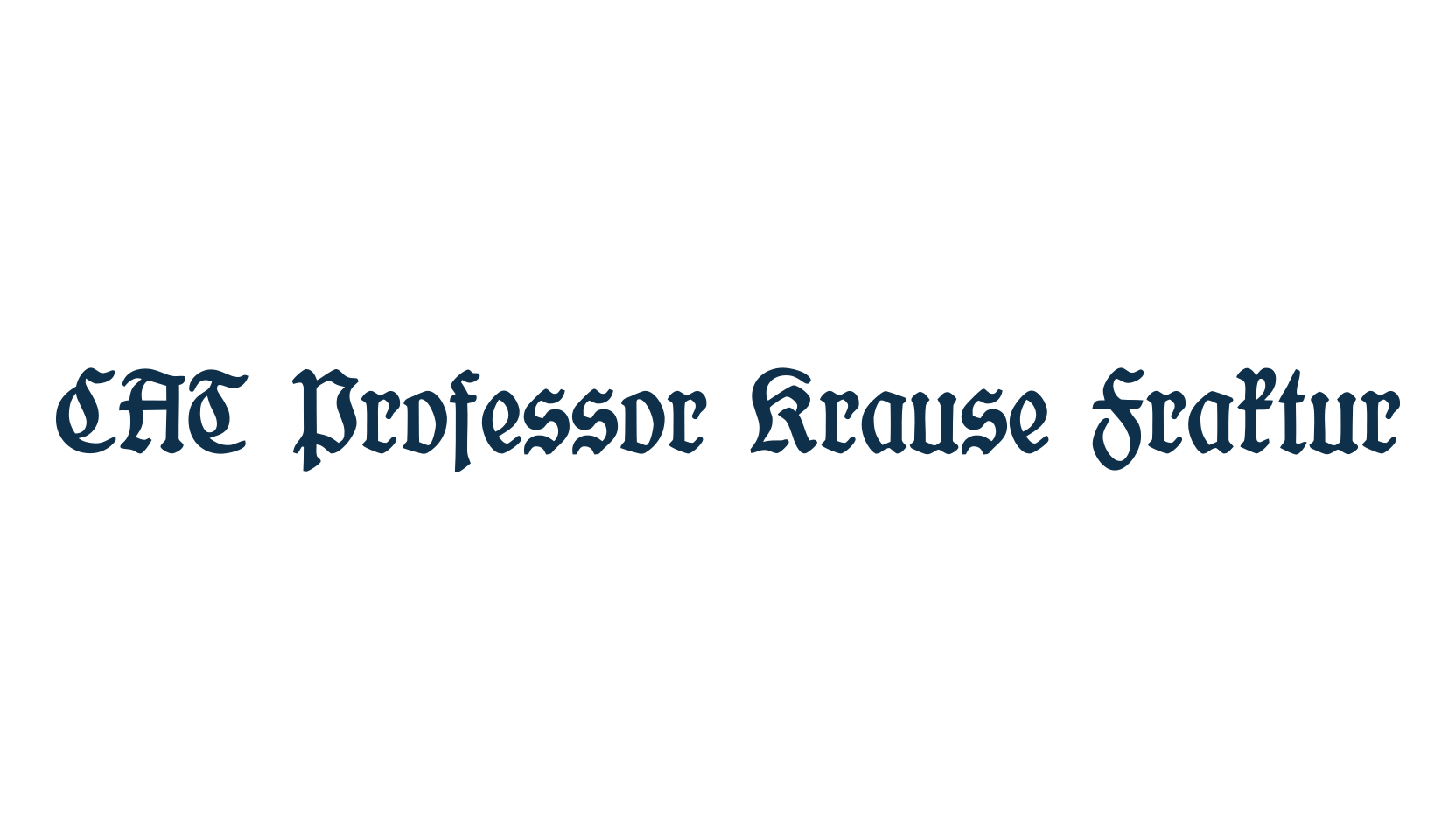 CAT Professor Krause Fraktur, fancy various gothic font preview