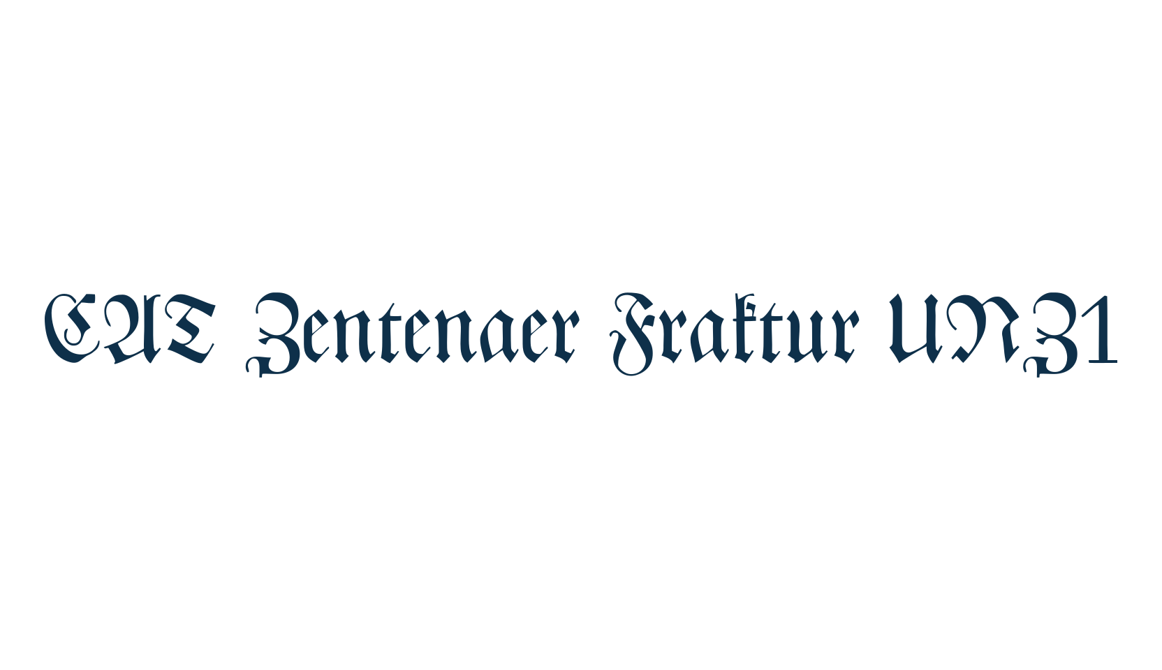 CAT Zentenaer Fraktur UNZ1, gothic medieval font preview